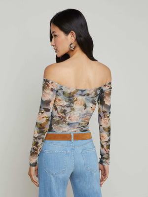 Peonie Off-The-Shoulder Bodysuit bodysuit L'AGENCE Sale