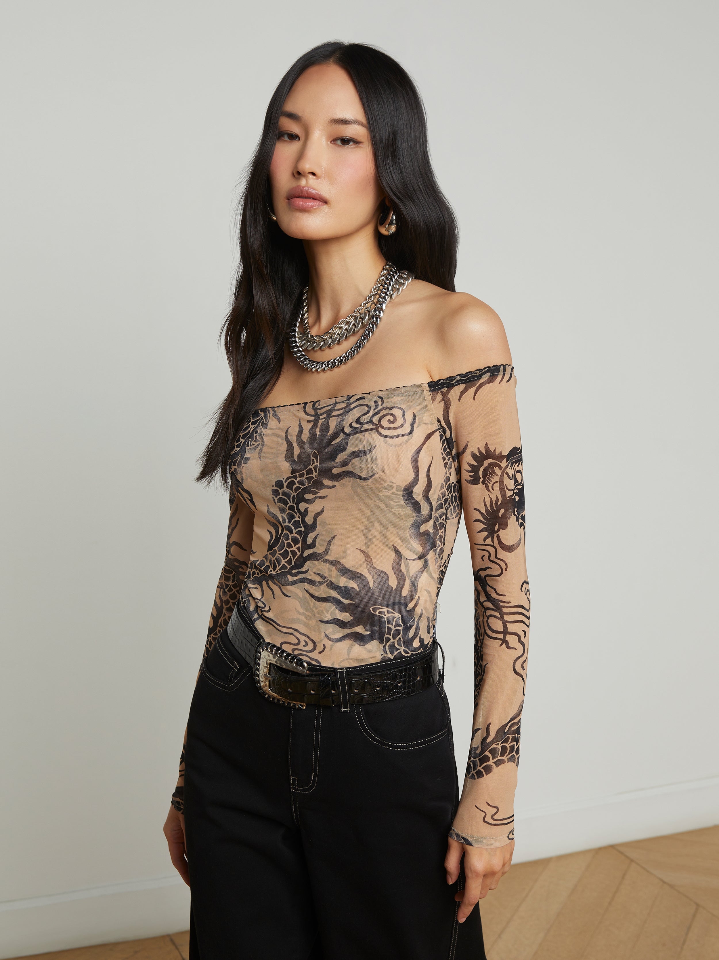 Peonie Off-The-Shoulder Bodysuit bodysuit L'AGENCE