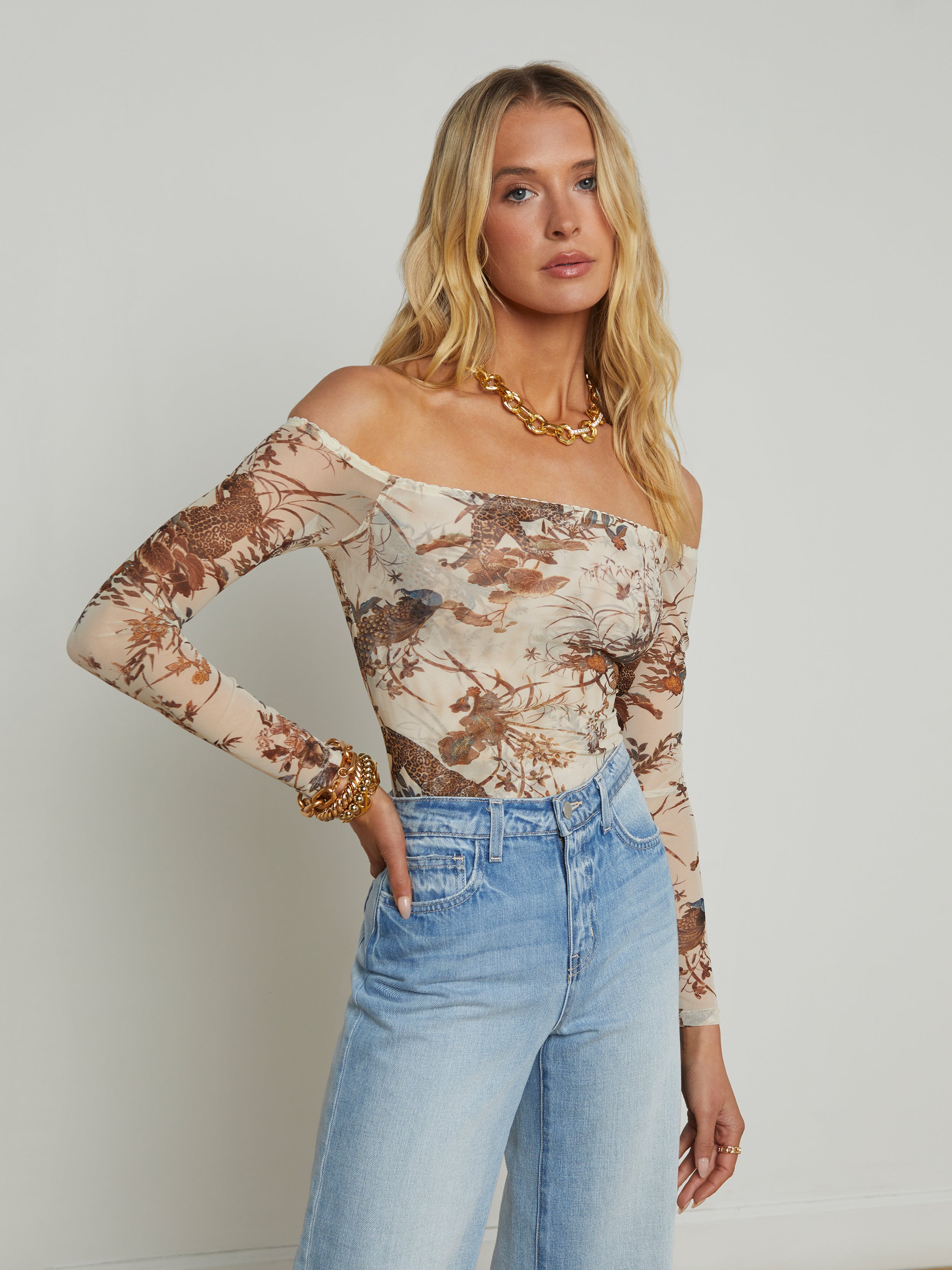 Peonie Off-The-Shoulder Bodysuit bodysuit L'AGENCE