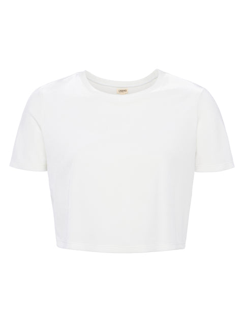 Donna Cropped Velvet Tee tee shirt L'AGENCE   