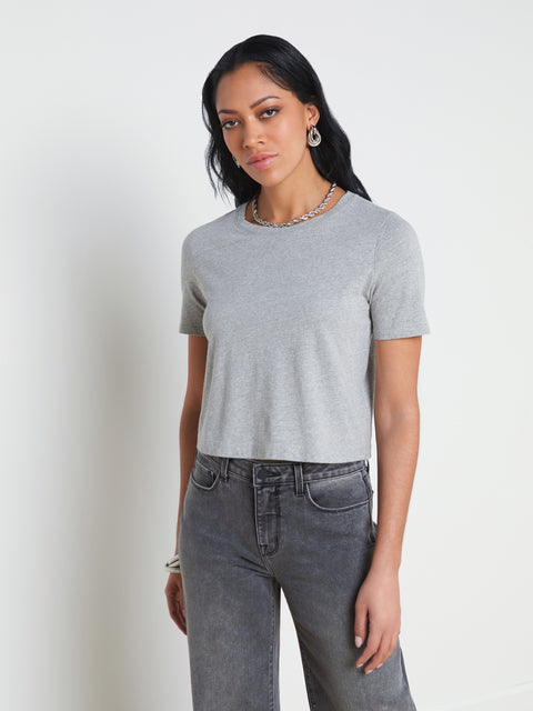 Donna Cotton Cropped Tee tee shirt L'AGENCE   