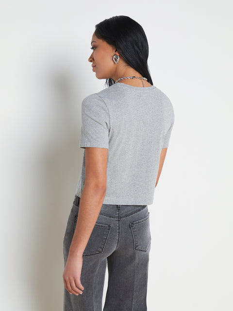 Donna Cotton Cropped Tee tee shirt L'AGENCE Sale   