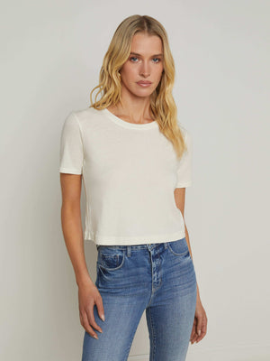 Donna Cotton Cropped Tee tee shirt L'AGENCE