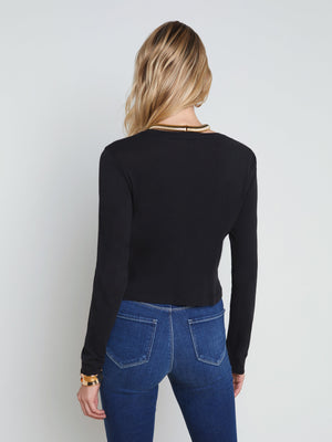 Benny Cotton Crewneck Tee tee shirt L'AGENCE Sale