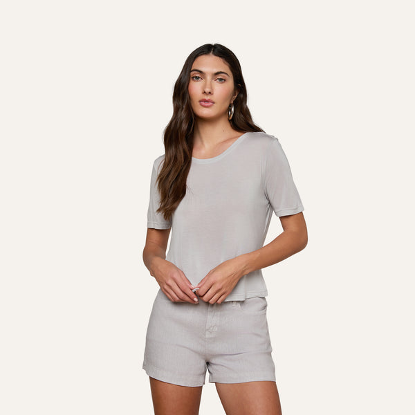 Remy Tee in Light Pewter | L'AGENCE
