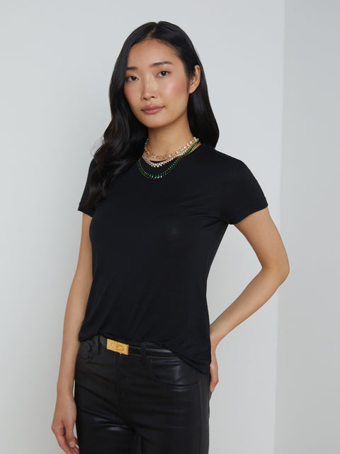 Ellie Cashmere Jersey Tee tee shirt L'AGENCE   