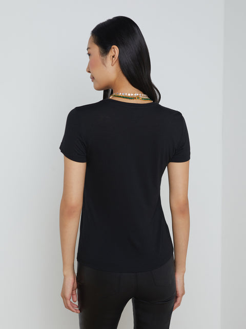 Ellie Cashmere Jersey Tee tee shirt L'AGENCE   