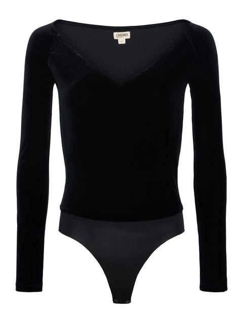 Winona Velvet Bodysuit bodysuit L'AGENCE   