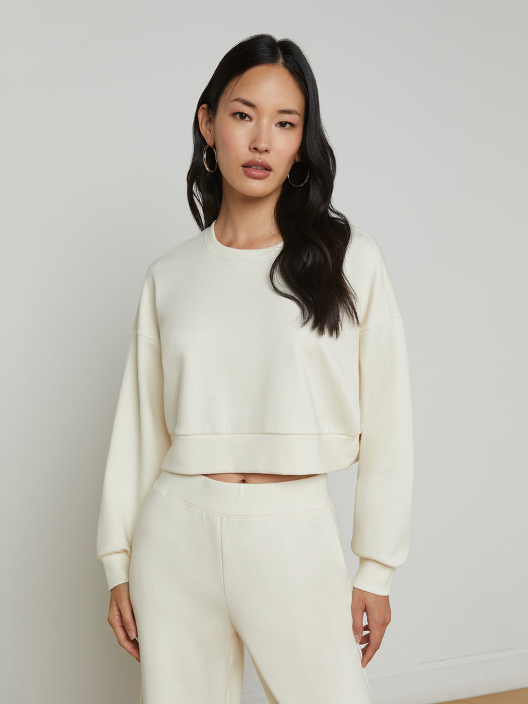 Luvia Cropped Sweatshirt sweater L'AGENCE