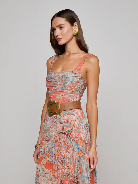 Rasha Mesh Paisley Tank tank top L'AGENCE