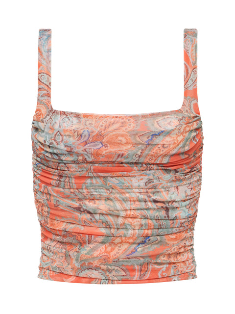 Rasha Mesh Paisley Tank tank top L'AGENCE