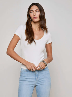 Brynlee Scoopneck Tee tee shirt L'AGENCE