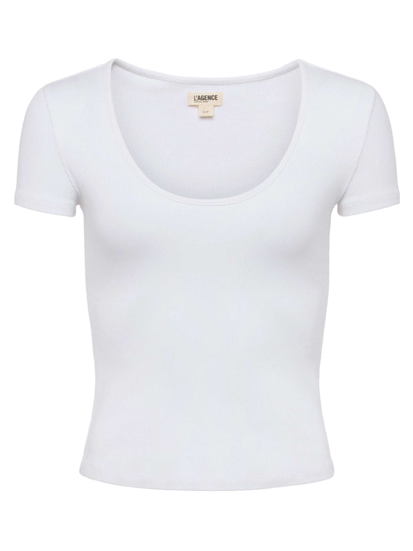 Brynlee Scoopneck Tee tee shirt L'AGENCE