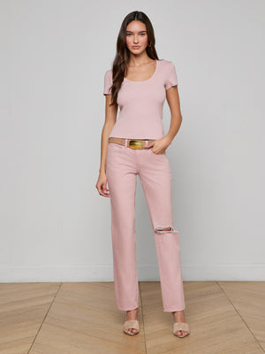 Maglietta Brynlee con scollo rotondo