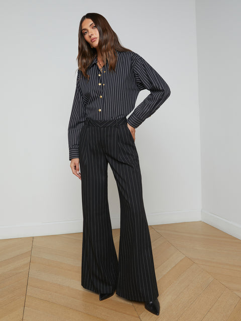 Allanah Pinstriped Trouser trouser L'AGENCE   