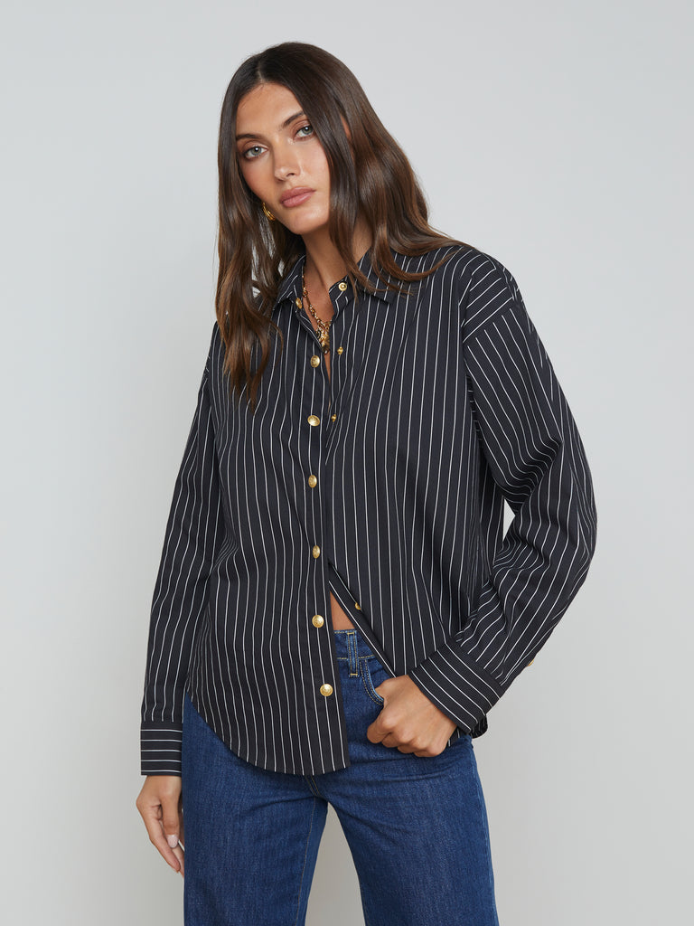 Ripley Oversized Button-Down Shirt shirt L'AGENCE   