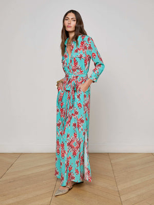 Cameron Silk Shirt Dress dress L'AGENCE