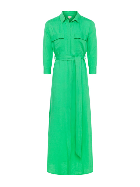 Cameron Linen-Blend Shirt Dress dress L'AGENCE   