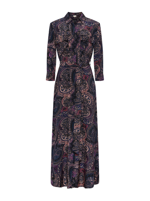 Cameron Silk Shirt Dress dress L'AGENCE   