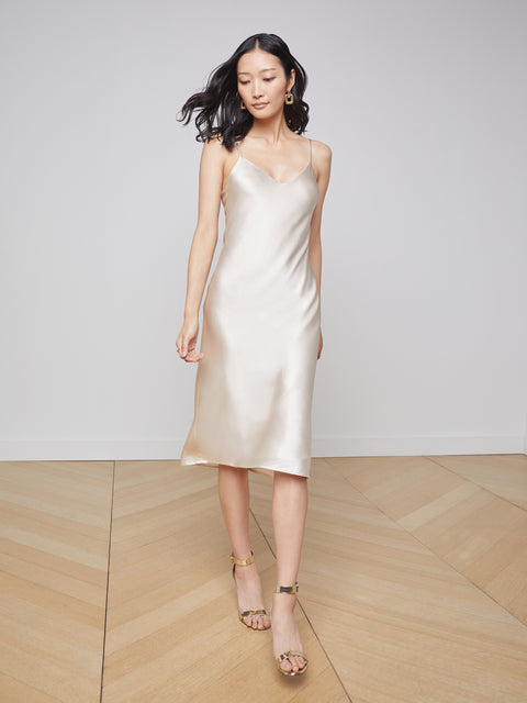Luxury Satin Slip Dress - Ivory  Satin slip dress, Multi way dress, Dress