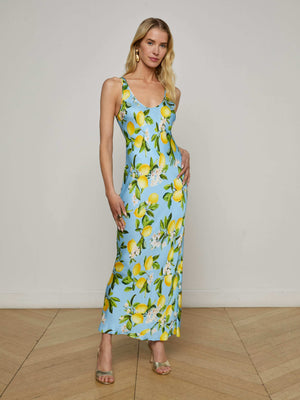 Akiya Satin Maxi Dress dress L'AGENCE