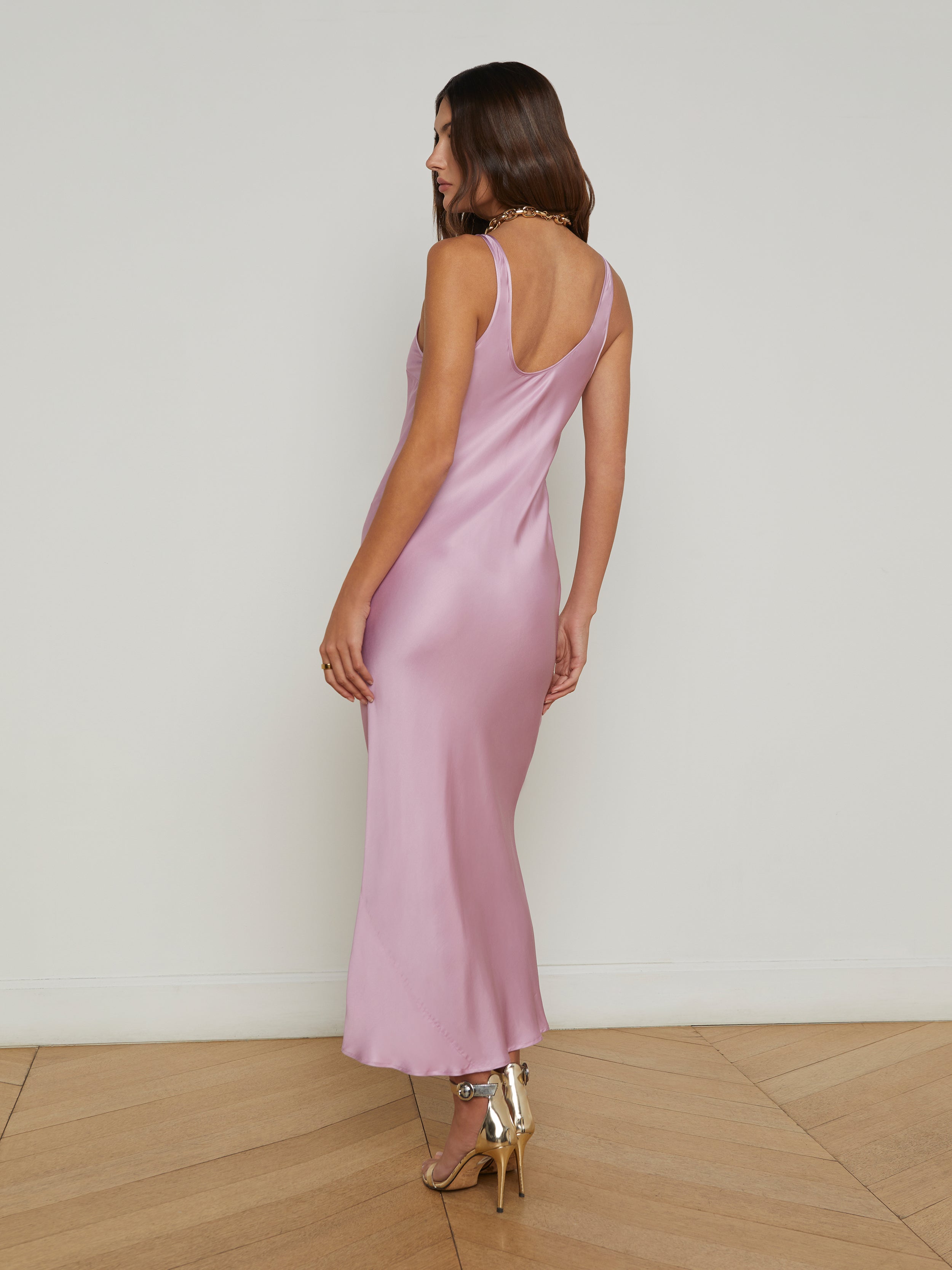 Akiya Satin Maxi Dress dress L'AGENCE