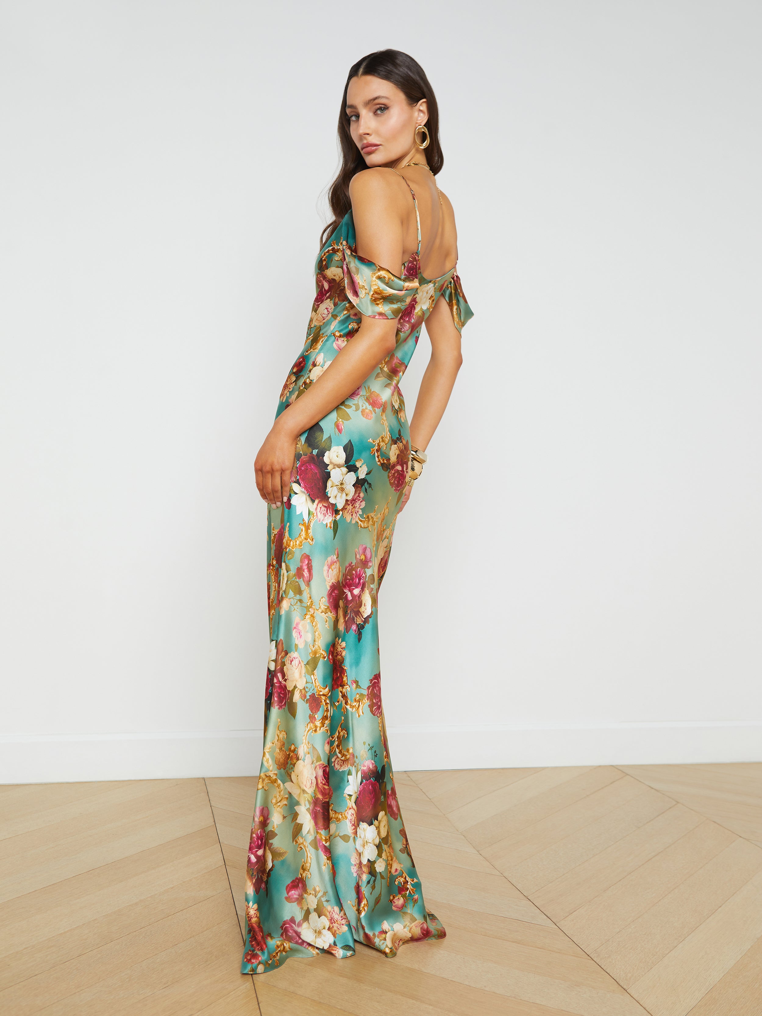 L'AGENCE - Kenna Silk Dress in Multi Rococo
