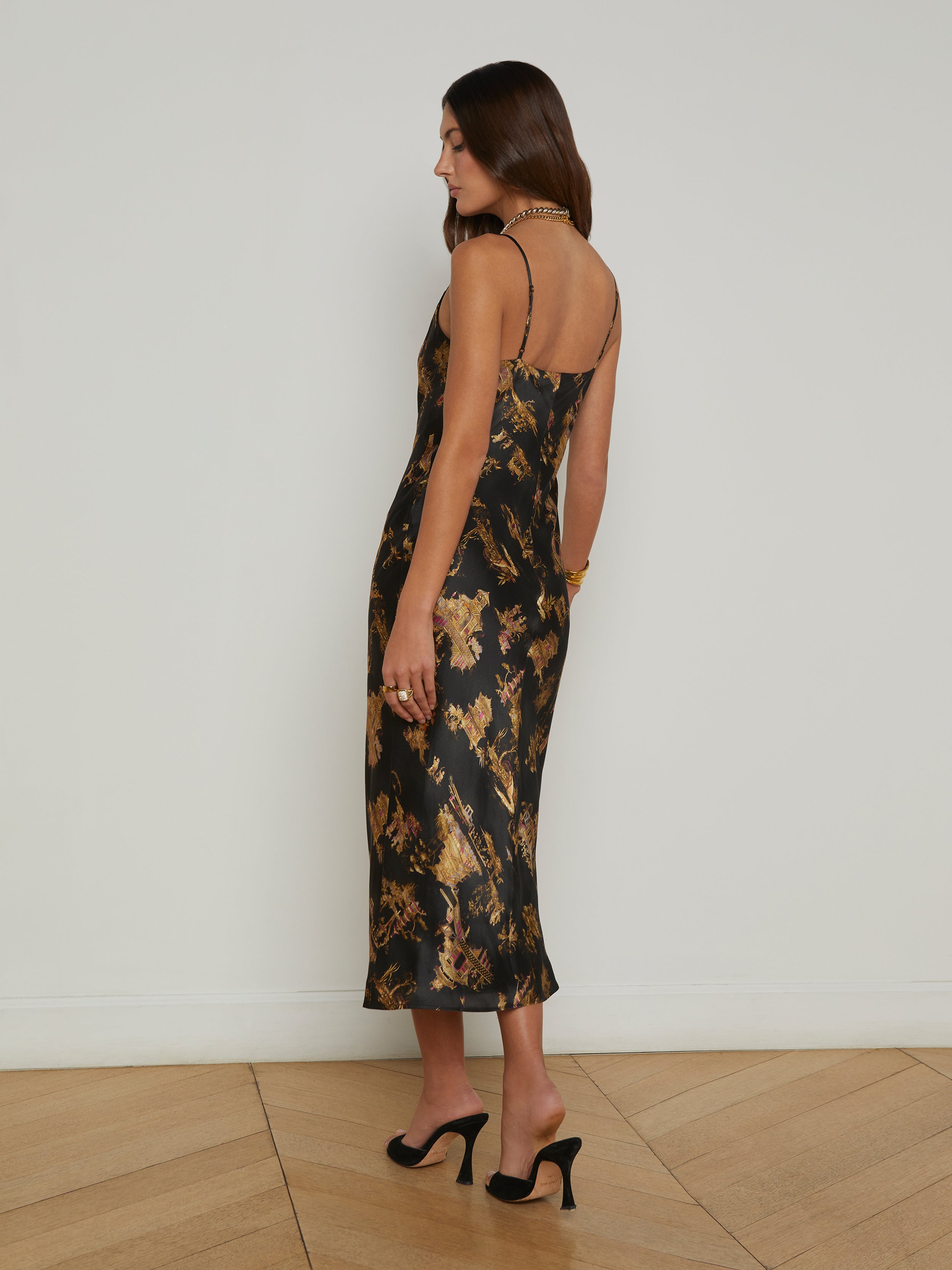 Seridie Silk Slip Dress dress L'AGENCE