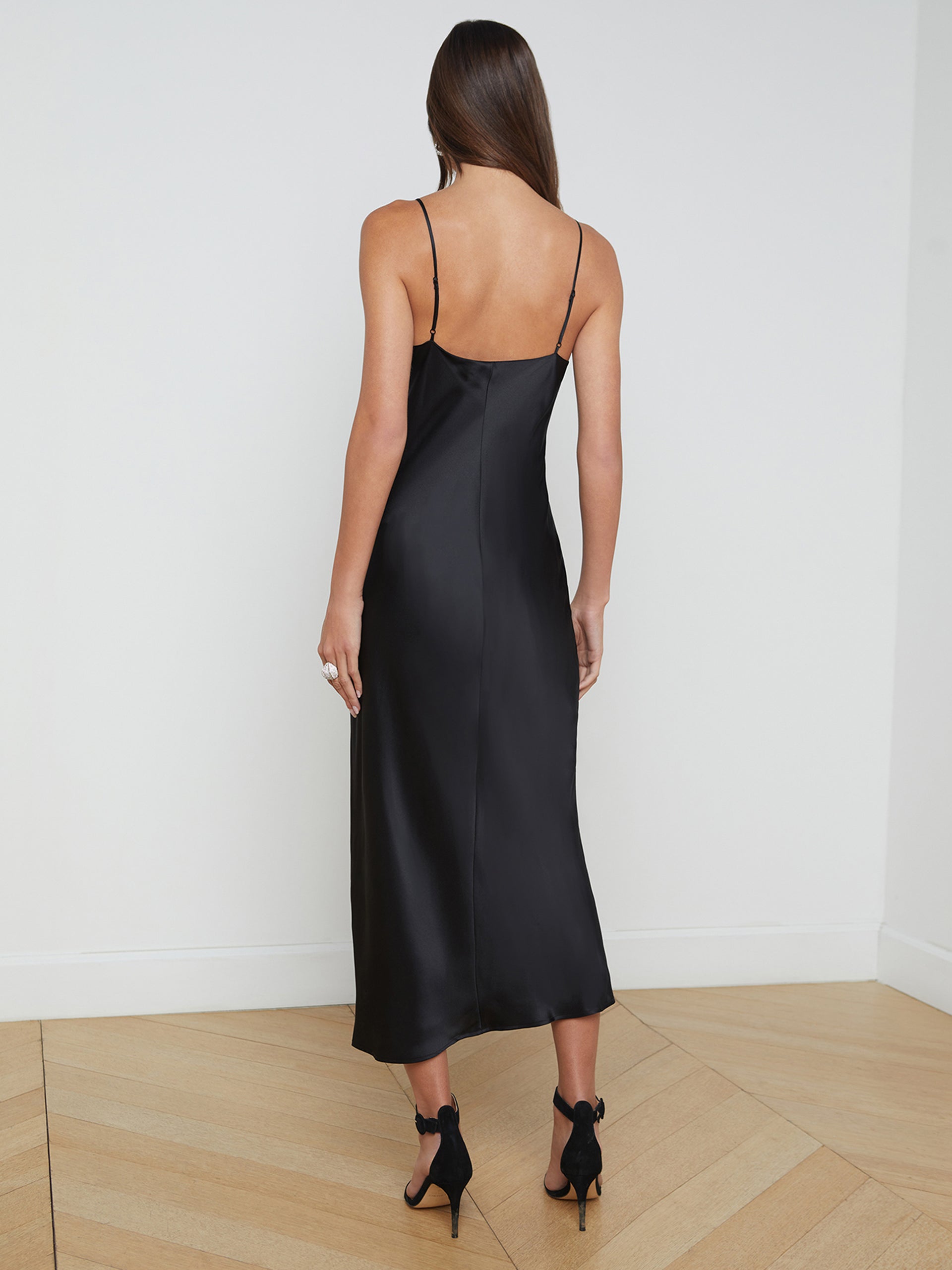 Seridie Silk Slip Dress dress L'AGENCE   