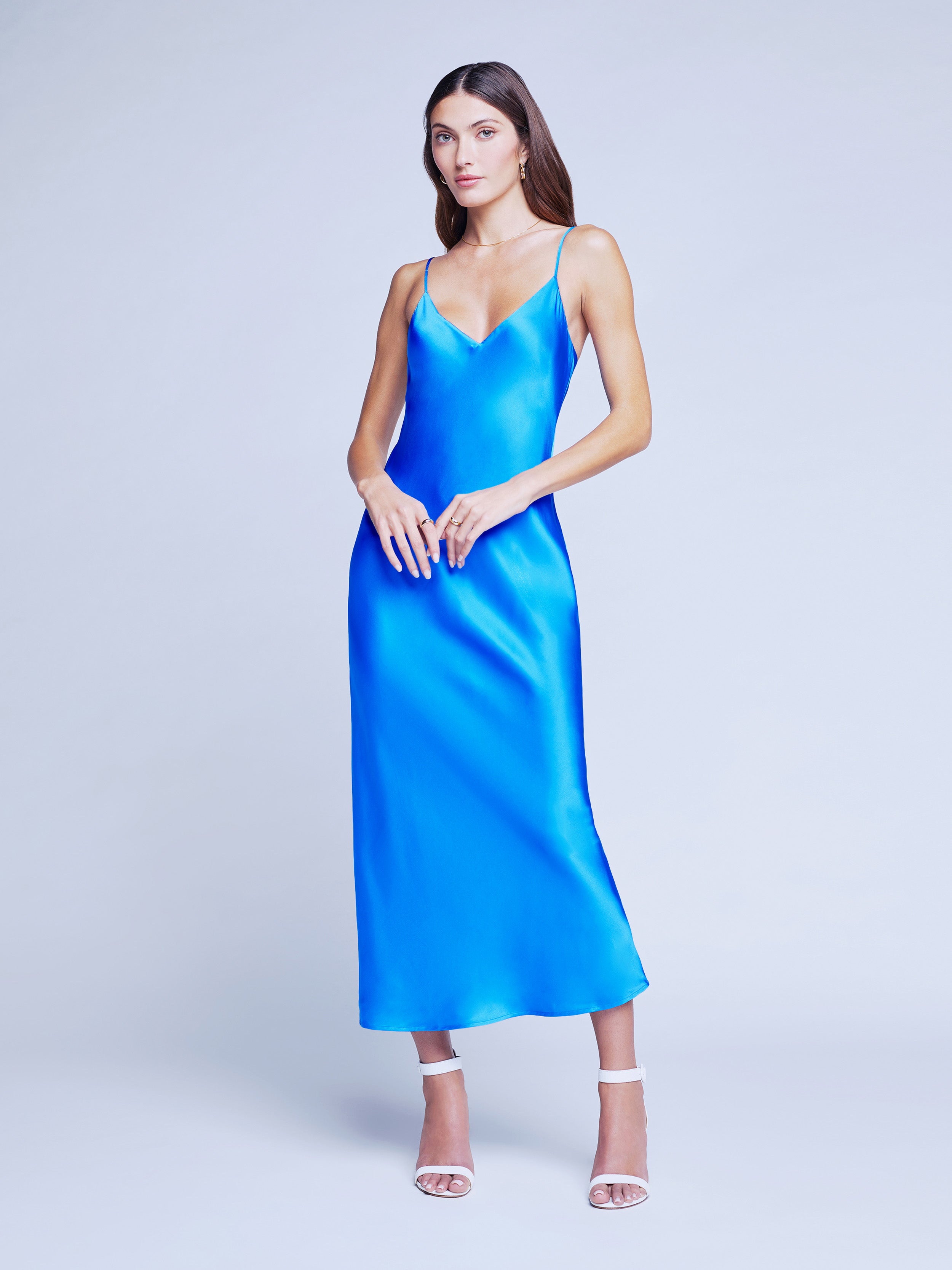 L'AGENCE Seridie Dress in Neon Blue