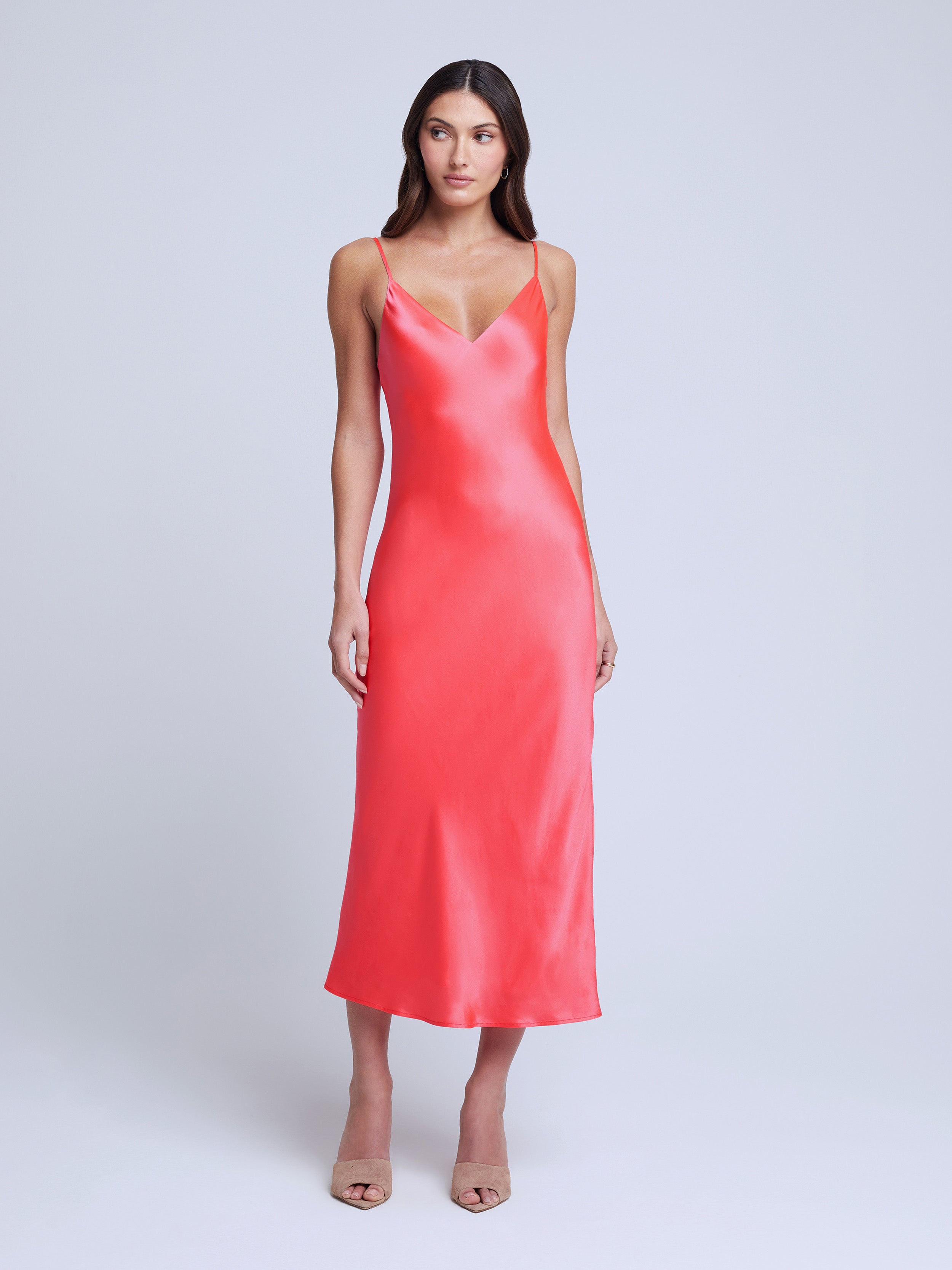 L'AGENCE Seridie Dress in Neon Coral