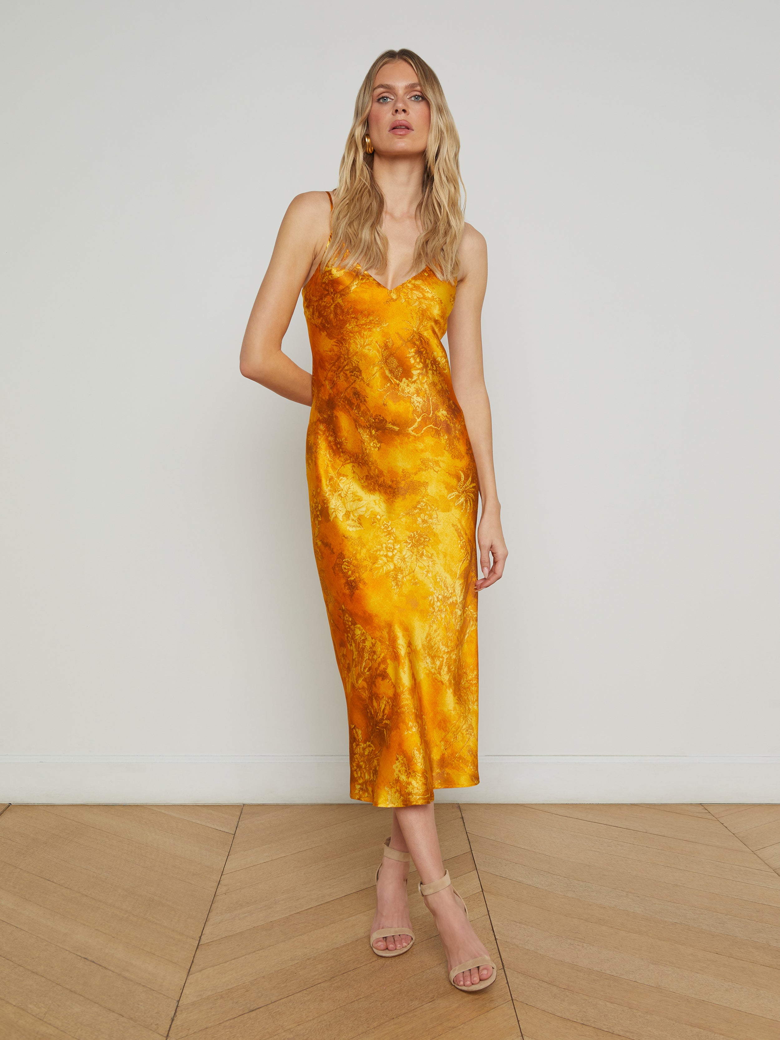 Seridie Silk Slip Dress dress L'AGENCE