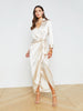 Kadi Silk Wrap Dress long dress L'AGENCE Sale   
