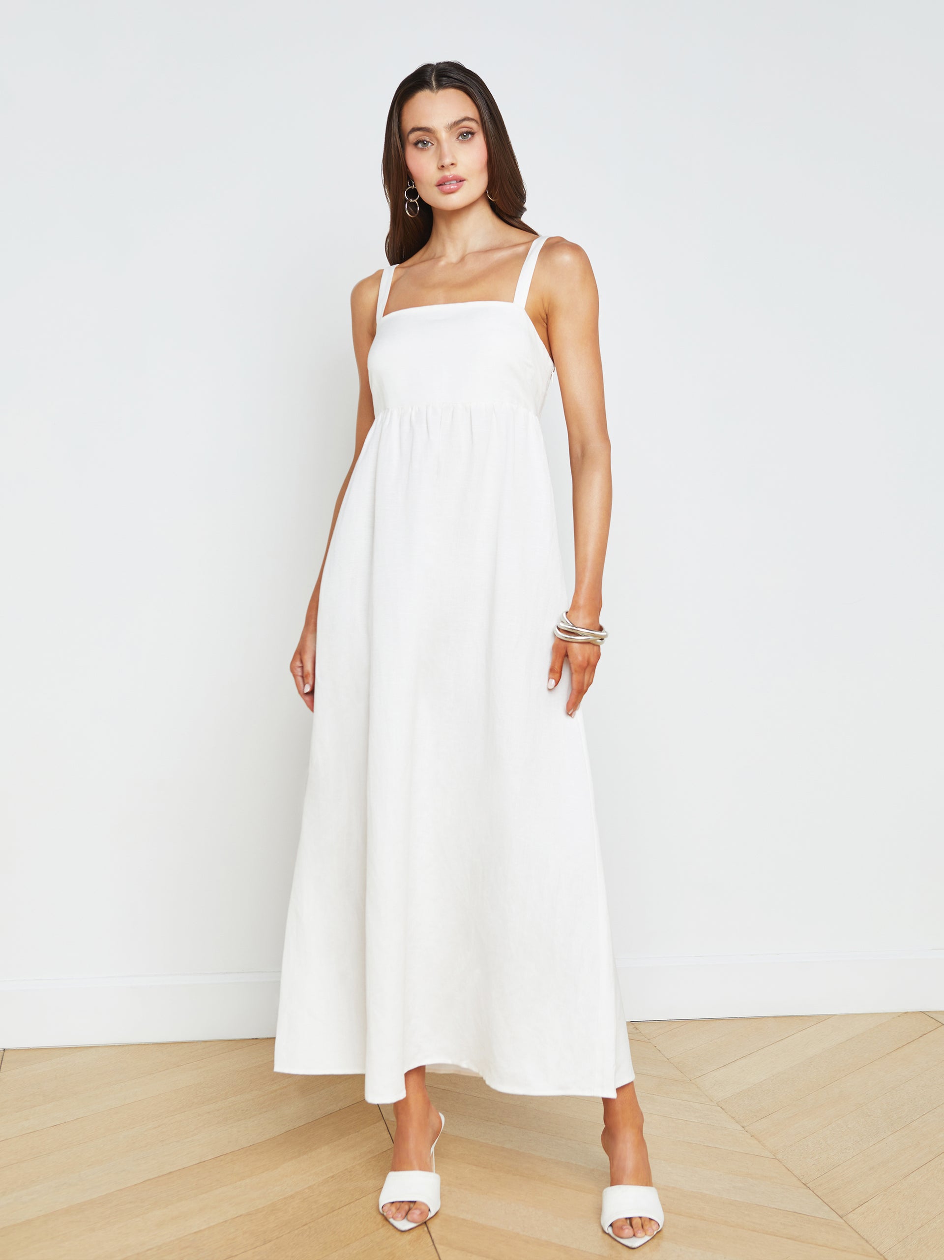 Jessamy Linen-Blend Maxi Dress dress L'AGENCE Sale   