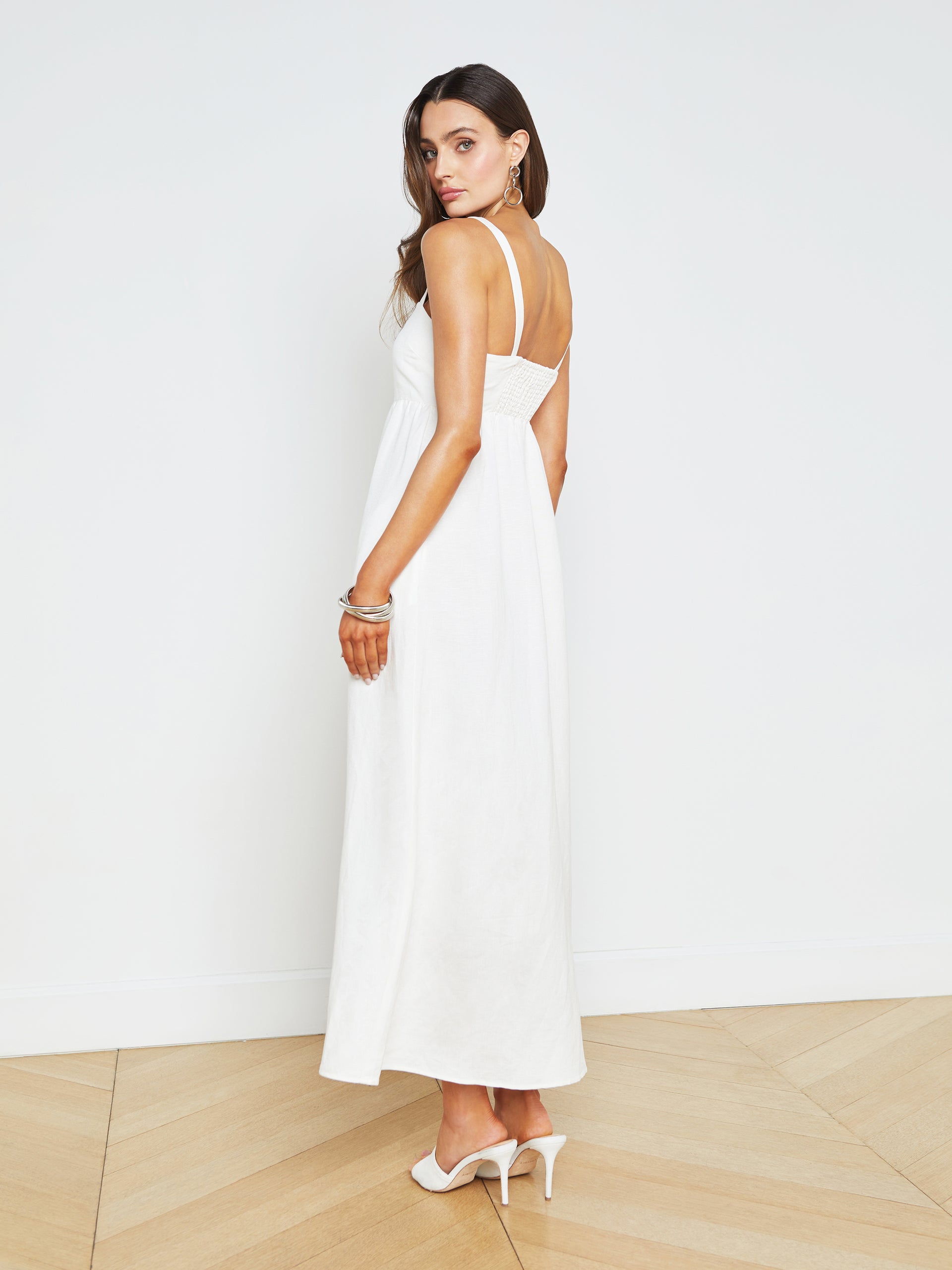 Jessamy Linen-Blend Maxi Dress dress L'AGENCE Sale   