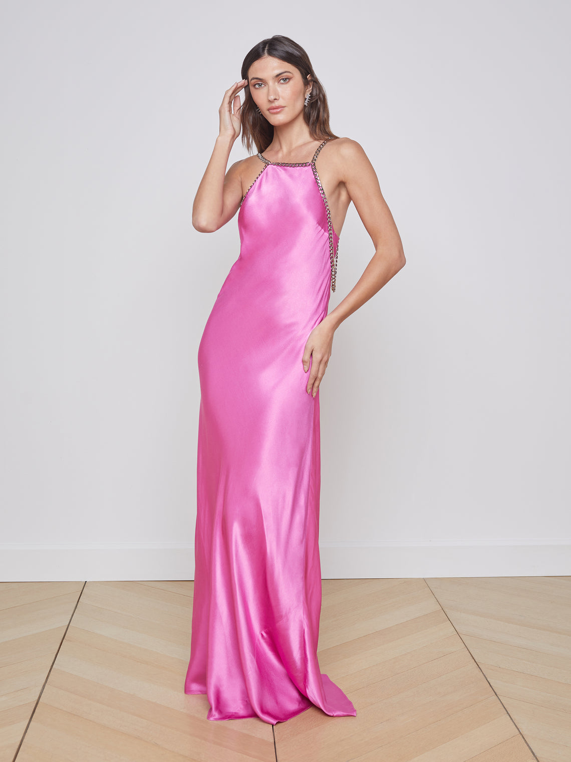 faeriesty dress Elegant Asymmetrical Neck Split Mermaid Hem Satin Evening – Lisa Maxi Dress ~ Size:19.25 in x 4 ft end-use:occasion