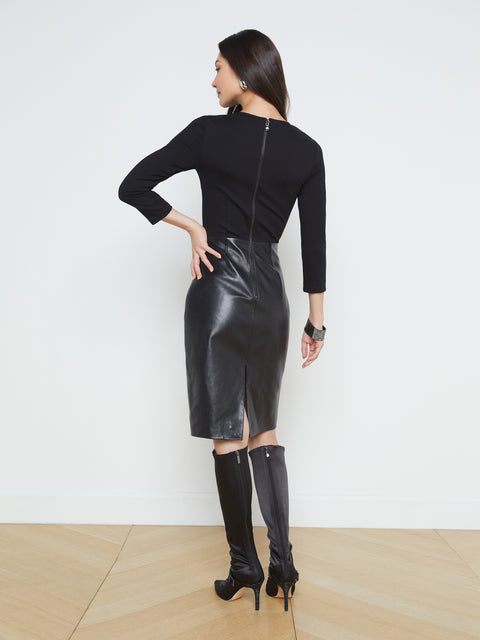 Franci Leather Dress dress L'AGENCE Sale   