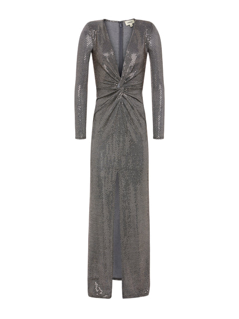 Rosetta Sequin Twist-Front Dress