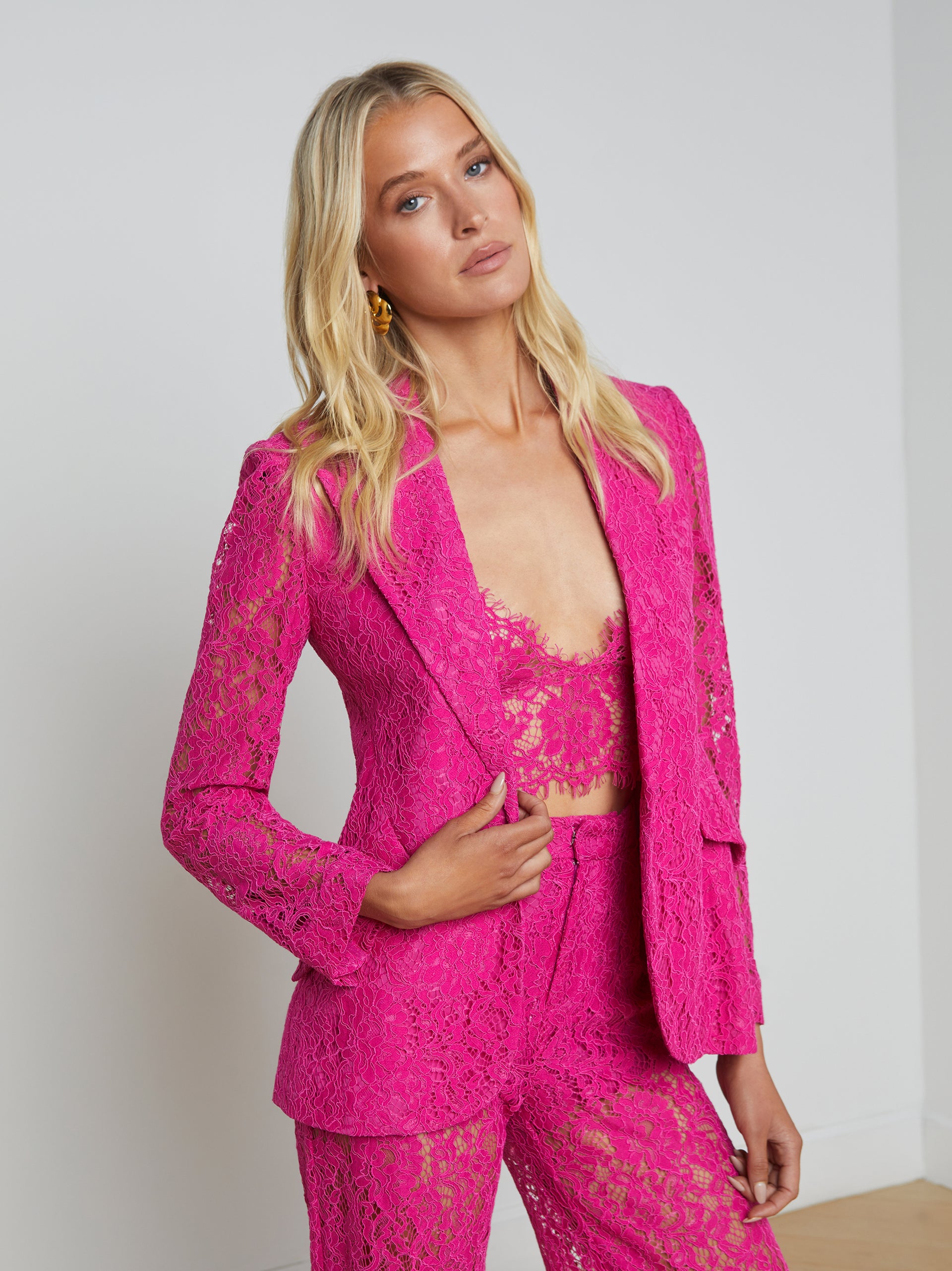 Chamberlain Lace Blazer blazer L'AGENCE Sale