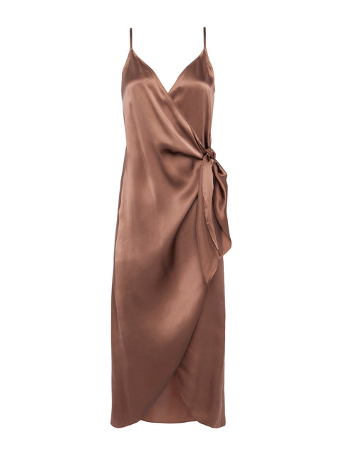 Amilia Silk Wrap Dress dress L'AGENCE   