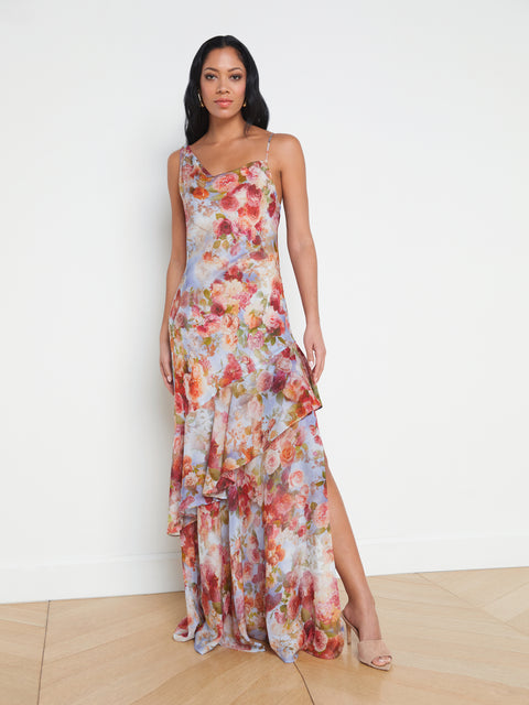 Viola Cowl-Neck Silk Gown dress L'AGENCE Sale   