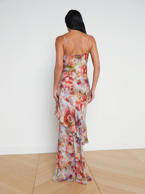Viola Cowl-Neck Silk Gown dress L'AGENCE Sale   