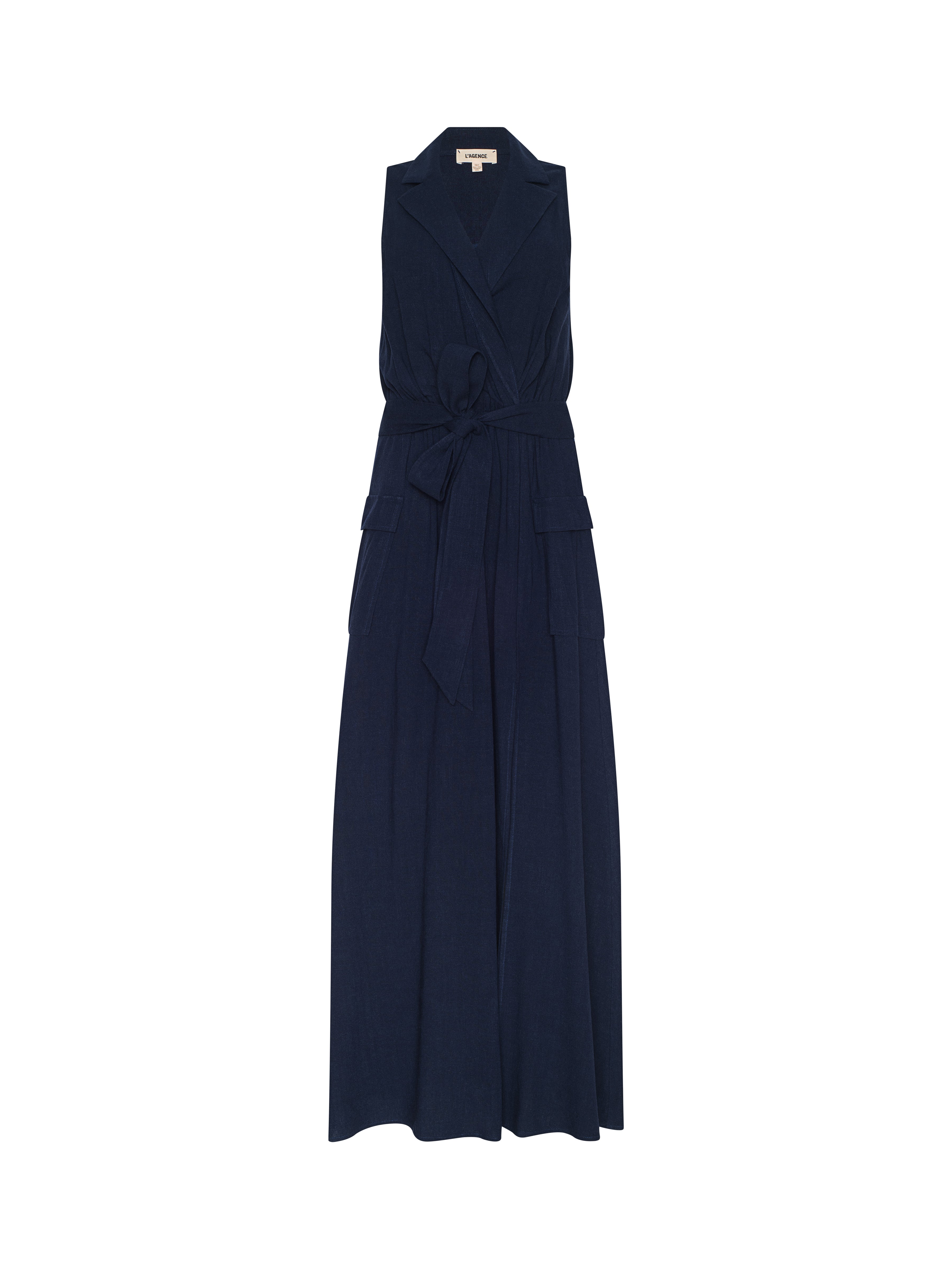 Mayer Linen-Blend Maxi Dress dress L'AGENCE