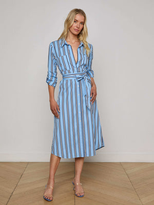 Jubilee Midi Shirt Dress dress L'AGENCE