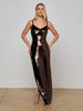 Abito maxi con paillettes karma