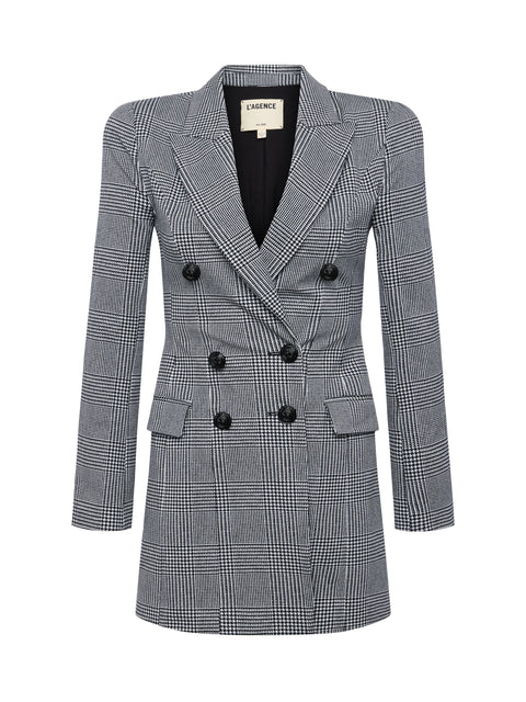 Tora Plaid Blazer Dress dress L'AGENCE Sale