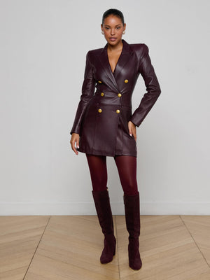 Robe de blazer en cuir tora