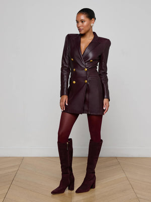 Robe de blazer en cuir tora
