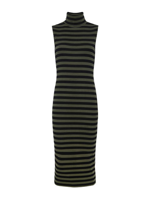 Brita Striped Turtleneck Dress dress L'AGENCE   