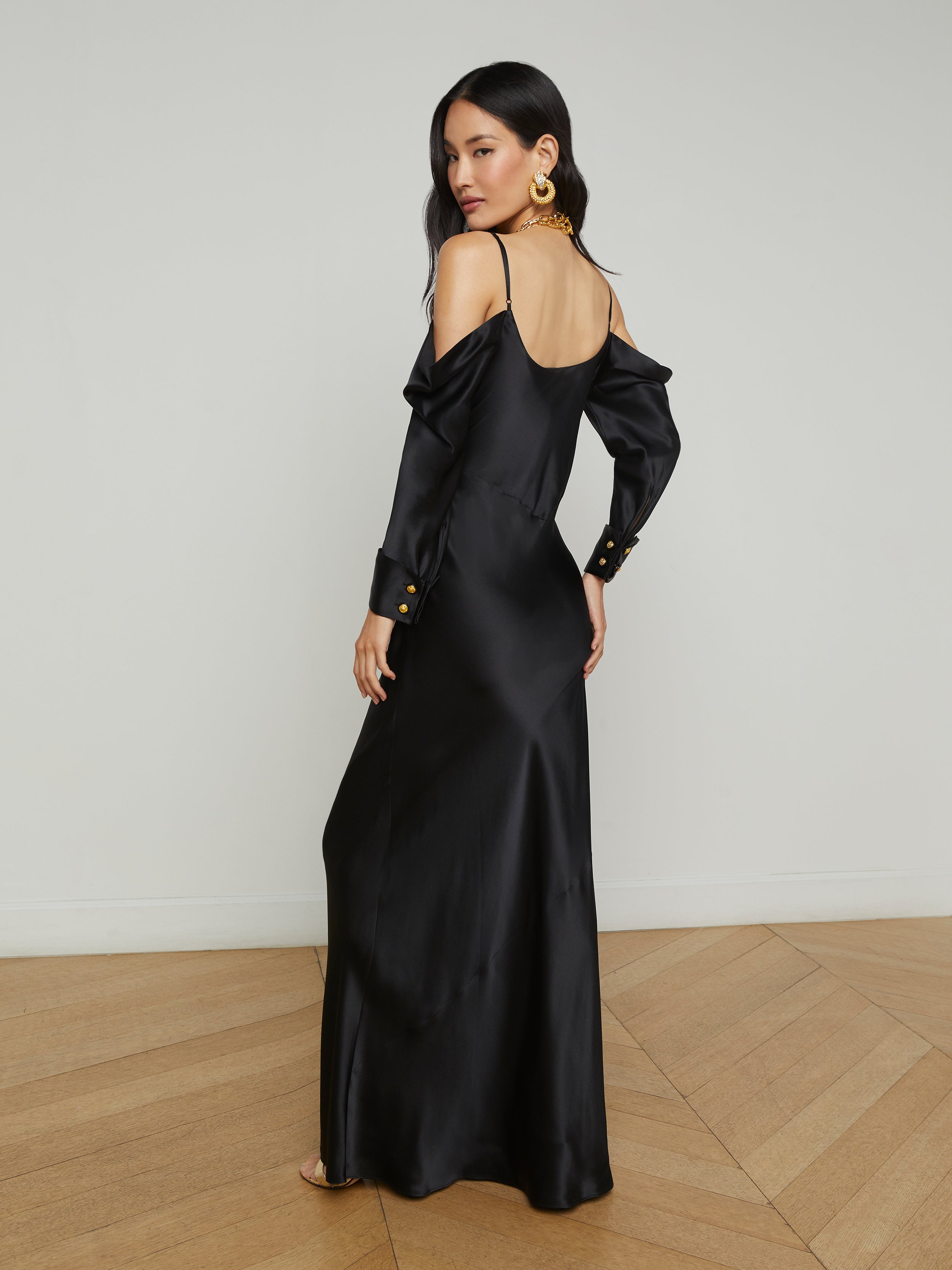 Melly Silk Gown dress L'AGENCE